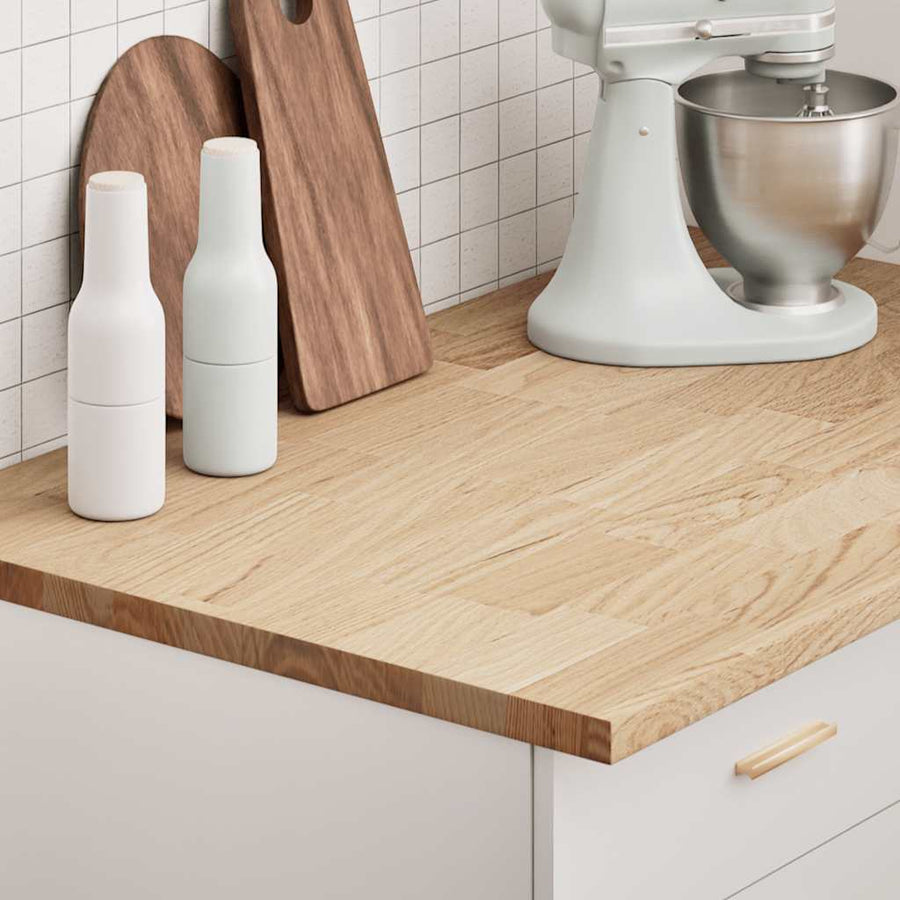Keuken werkblad rechthoekig 100x63,5x2,7 cm massief eikenhout