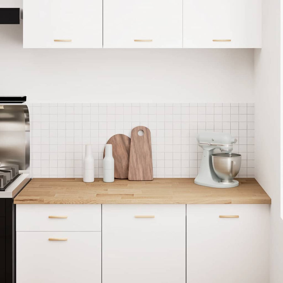 Keuken werkblad rechthoekig 140x63,5x2,7 cm massief eikenhout
