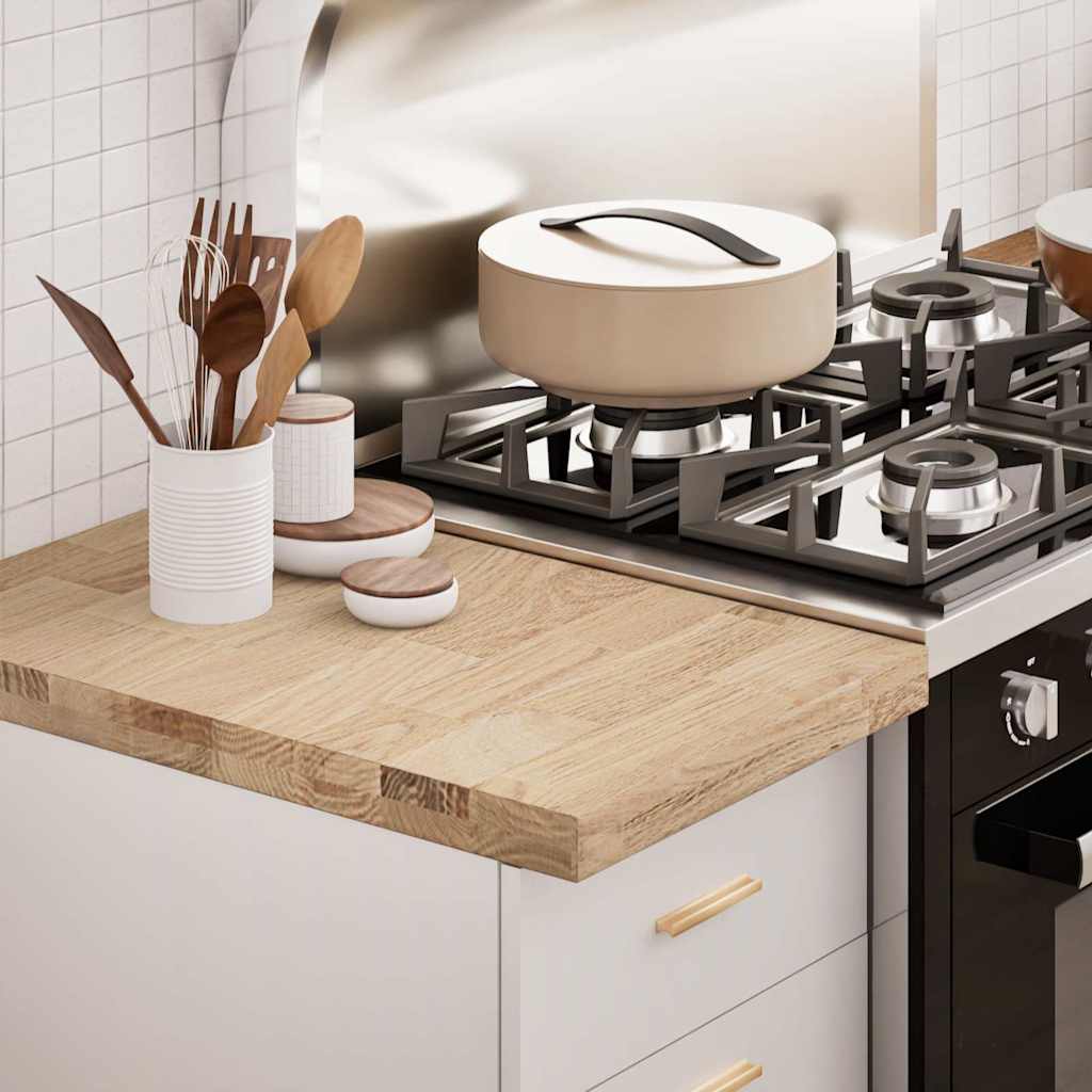 Keuken werkblad rechthoekig 40x63,5x4 cm massief eikenhout