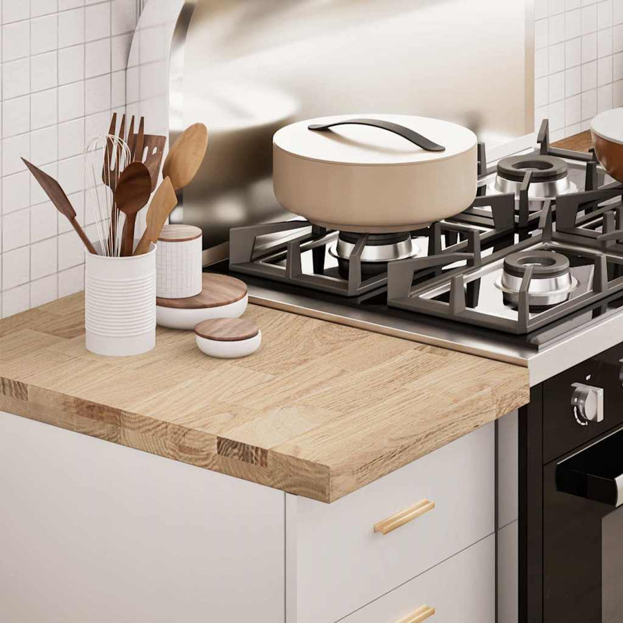 Keuken werkblad rechthoekig 40x63,5x4 cm massief eikenhout