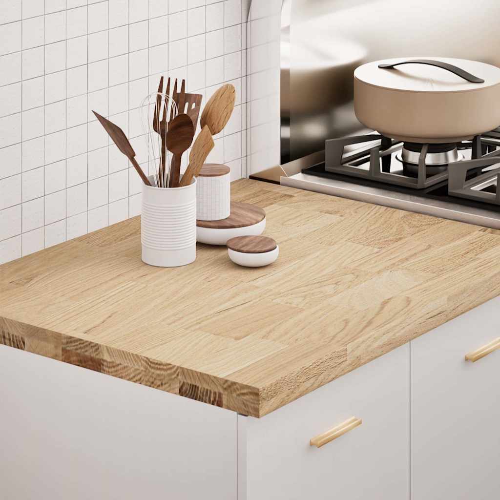 Keuken werkblad rechthoekig 80x63,5x4 cm massief eikenhout