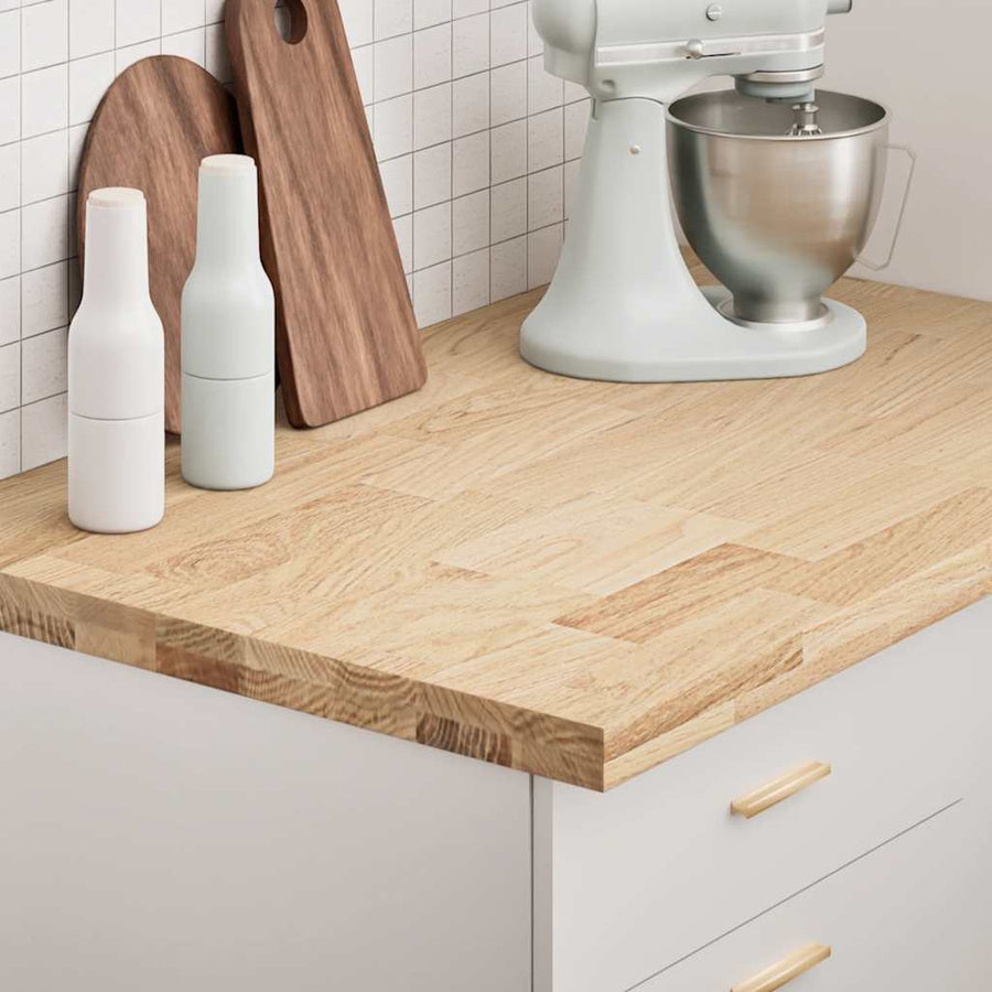 Keuken werkblad rechthoekig 100x63,5x4 cm massief eikenhout