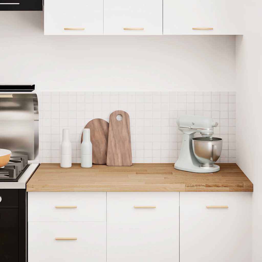 Keuken werkblad rechthoekig 120x63,5x4 cm massief eikenhout