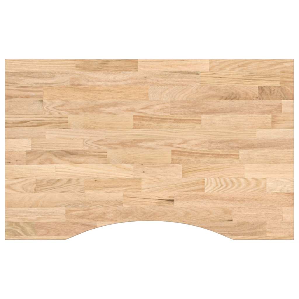 Bureaublad rechthoekig 80x50x2,5 cm onbehandeld eikenhout