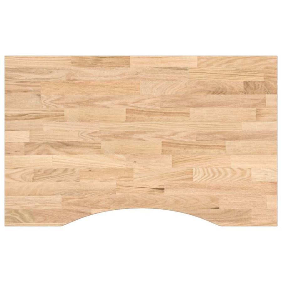 Bureaublad rechthoekig 80x50x2,5 cm onbehandeld eikenhout