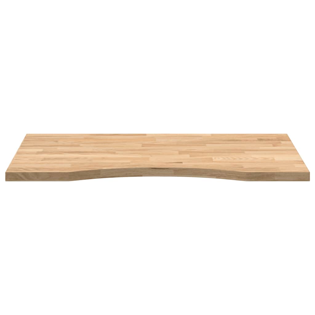 Bureaublad rechthoekig 80x50x2,5 cm onbehandeld eikenhout