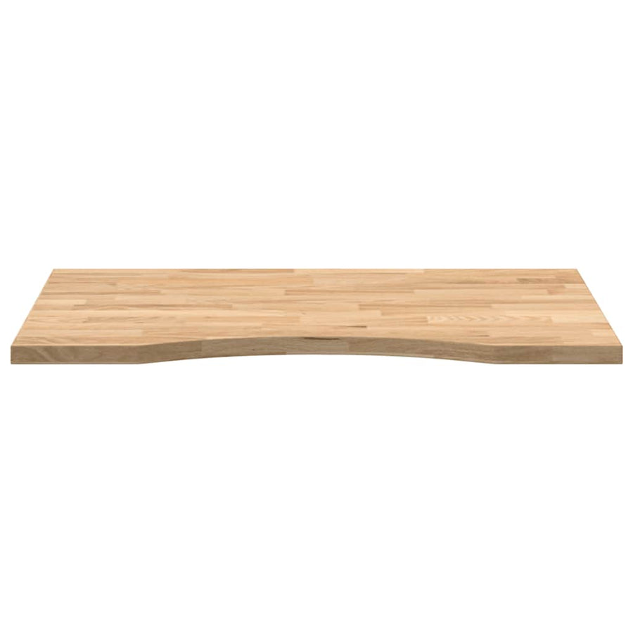 Bureaublad rechthoekig 80x50x2,5 cm onbehandeld eikenhout