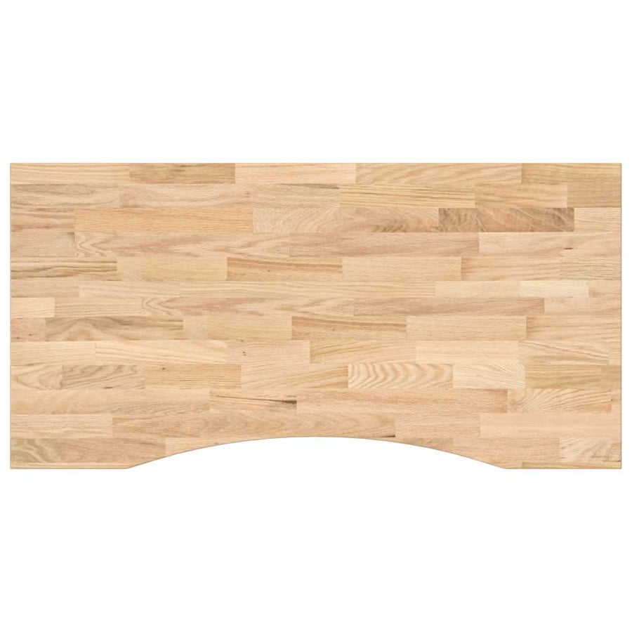 Bureaublad rechthoekig 100x50x2,5 cm onbehandeld eikenhout