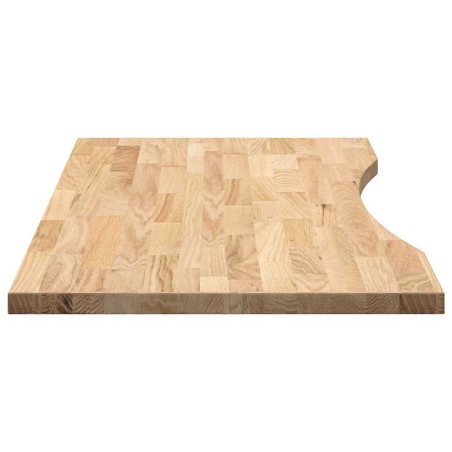Bureaublad rechthoekig 100x50x2,5 cm onbehandeld eikenhout