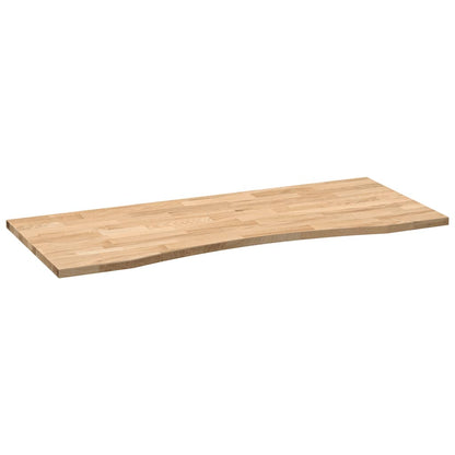 Bureaublad rechthoekig 120x50x2,5 cm onbehandeld eikenhout