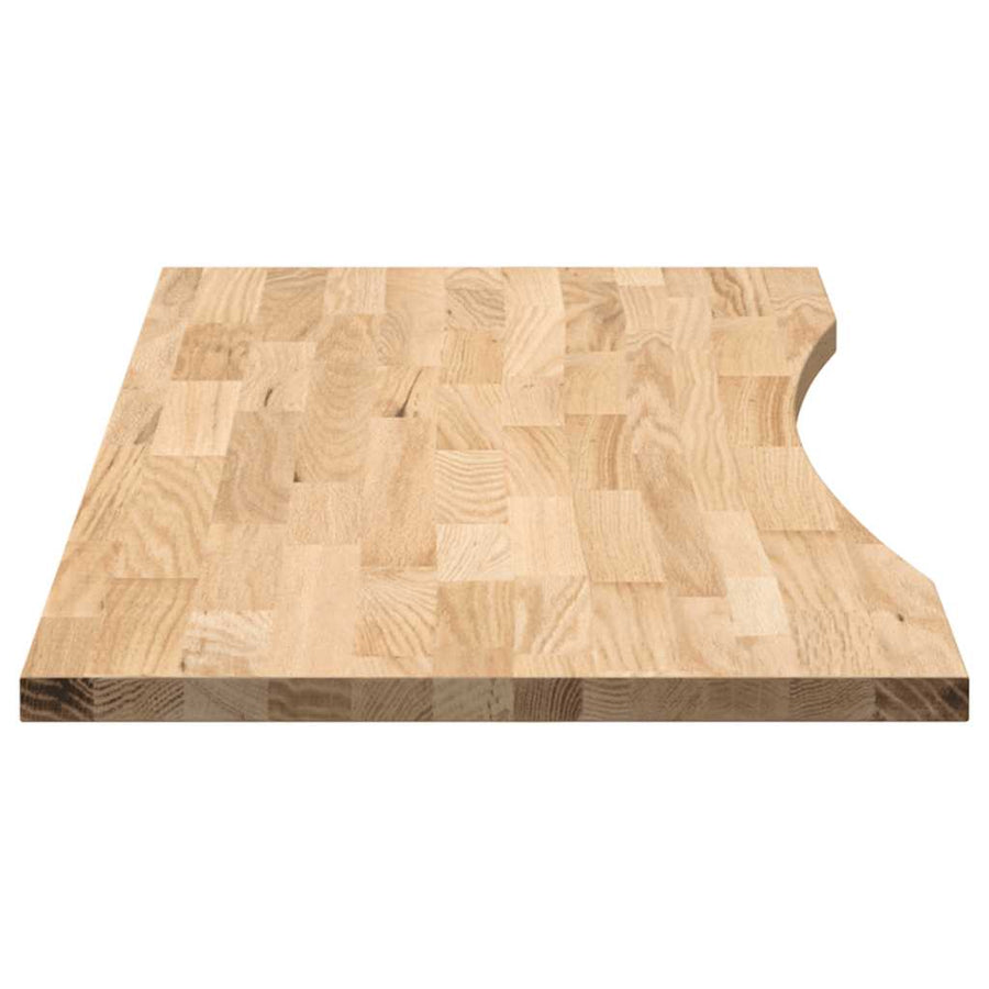 Bureaublad rechthoekig 120x50x2,5 cm onbehandeld eikenhout