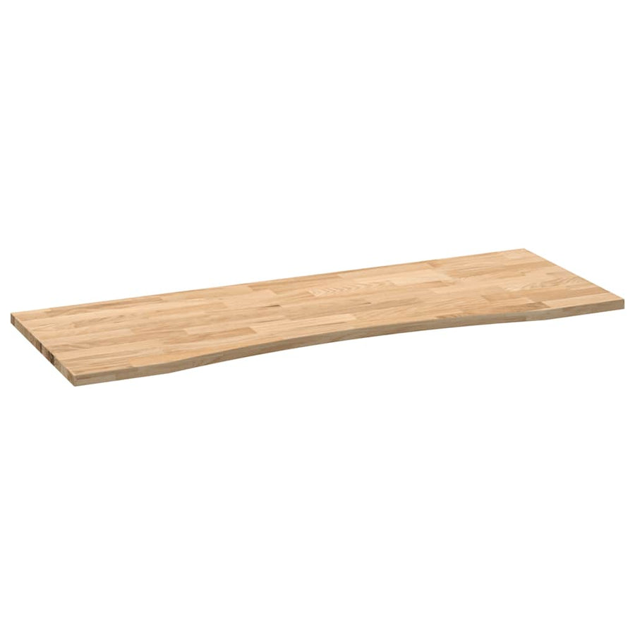 Bureaublad rechthoekig 140x50x2,5 cm onbehandeld eikenhout