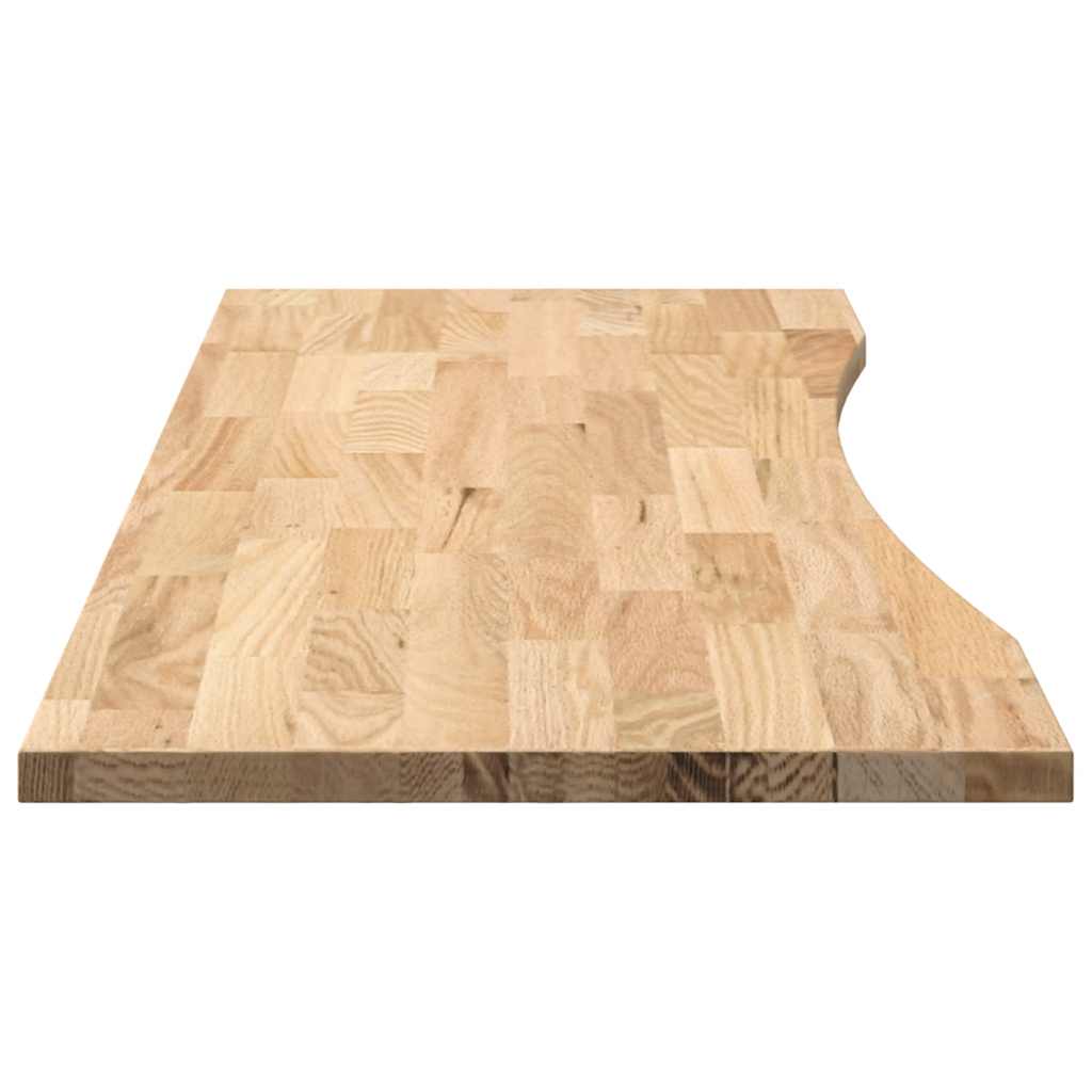 Bureaublad rechthoekig 140x50x2,5 cm onbehandeld eikenhout