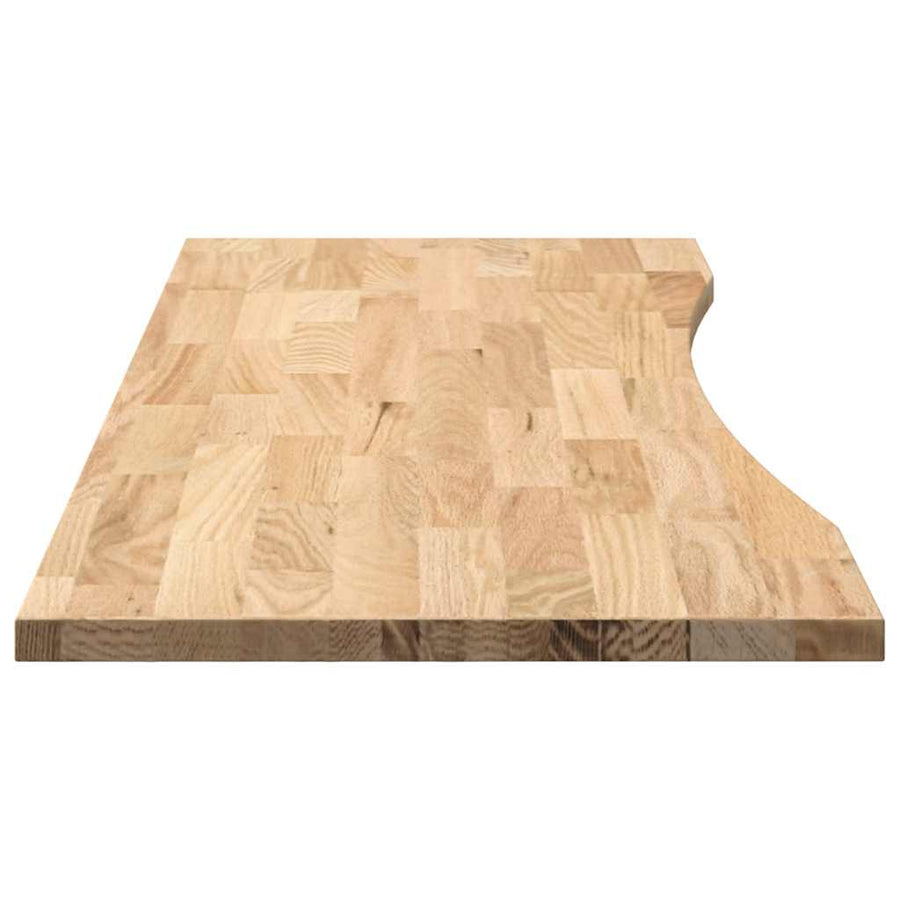 Bureaublad rechthoekig 140x50x2,5 cm onbehandeld eikenhout