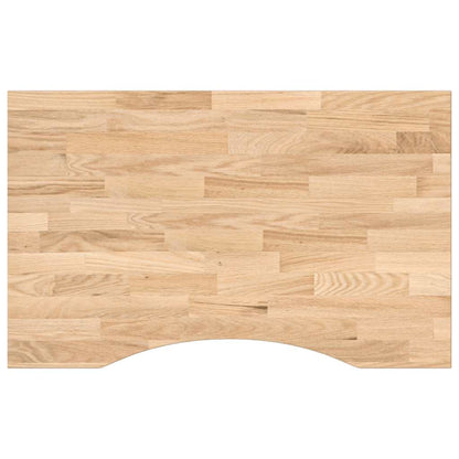 Bureaublad rechthoekig 80x60x2,5 cm onbehandeld eikenhout