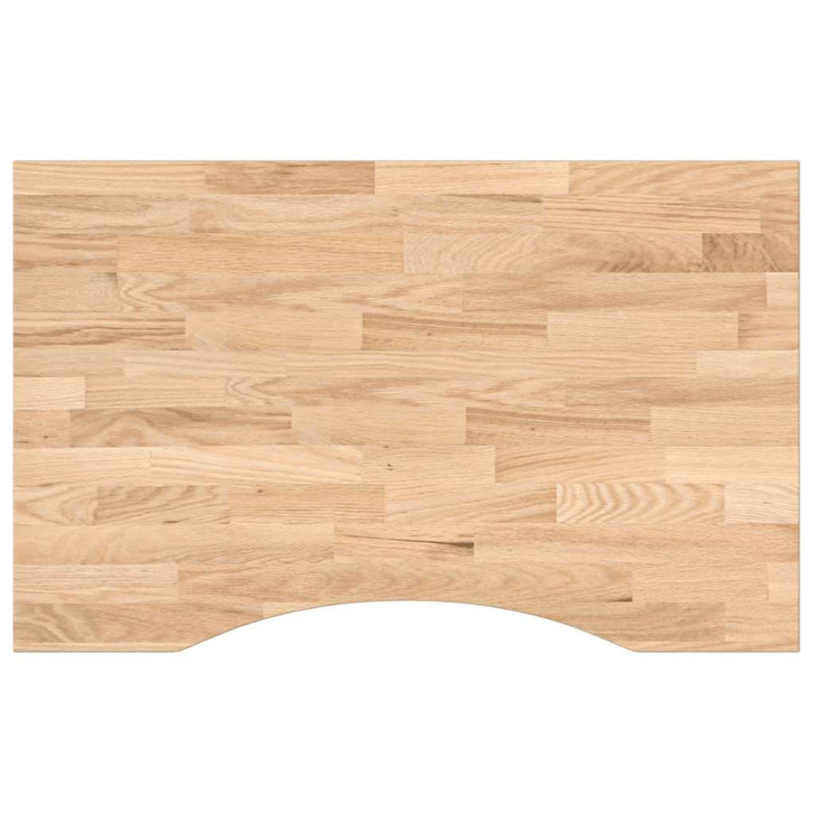 Bureaublad rechthoekig 80x60x2,5 cm onbehandeld eikenhout