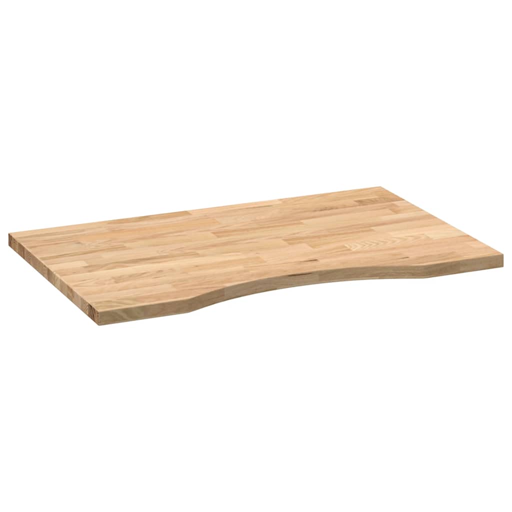 Bureaublad rechthoekig 80x60x2,5 cm onbehandeld eikenhout