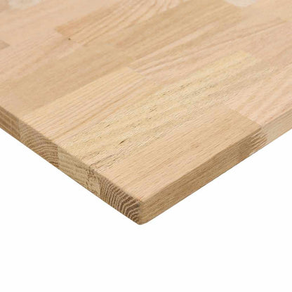 Bureaublad rechthoekig 80x60x2,5 cm onbehandeld eikenhout