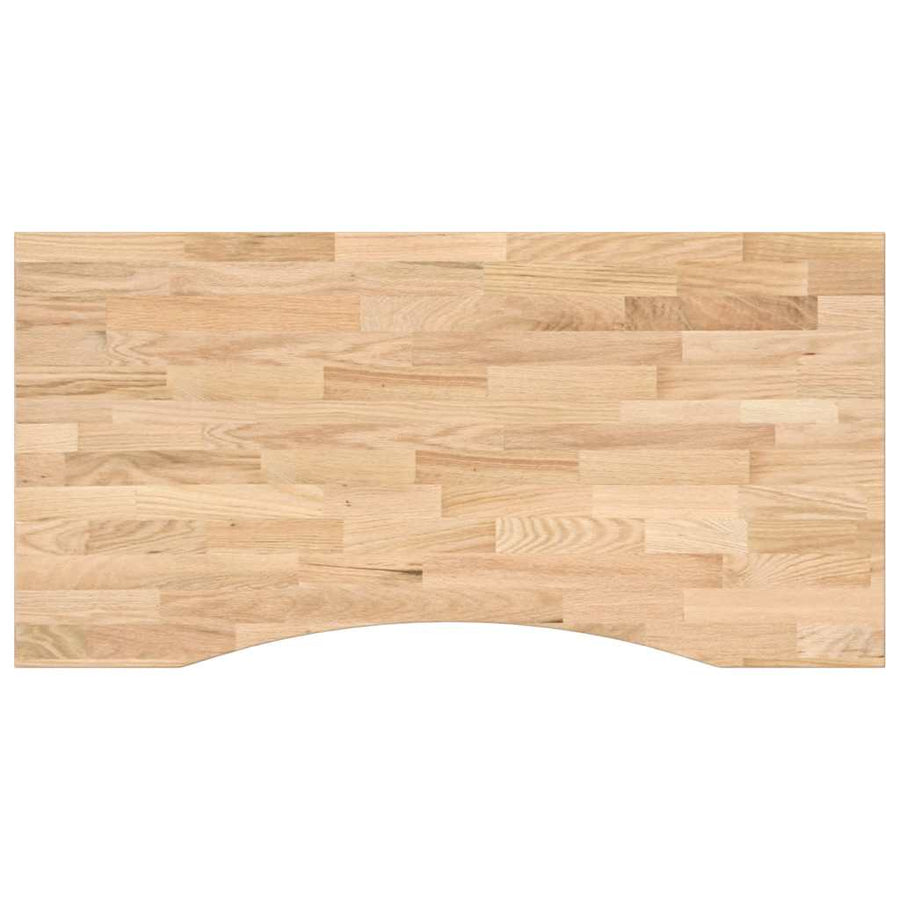 Bureaublad rechthoekig 100x60x2,5 cm onbehandeld eikenhout