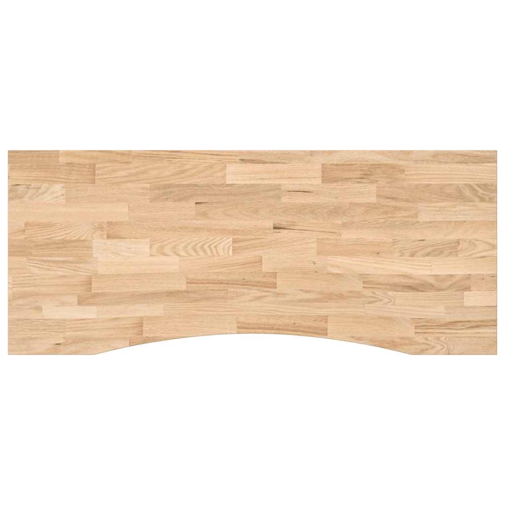 Bureaublad rechthoekig 120x60x2,5 cm onbehandeld eikenhout