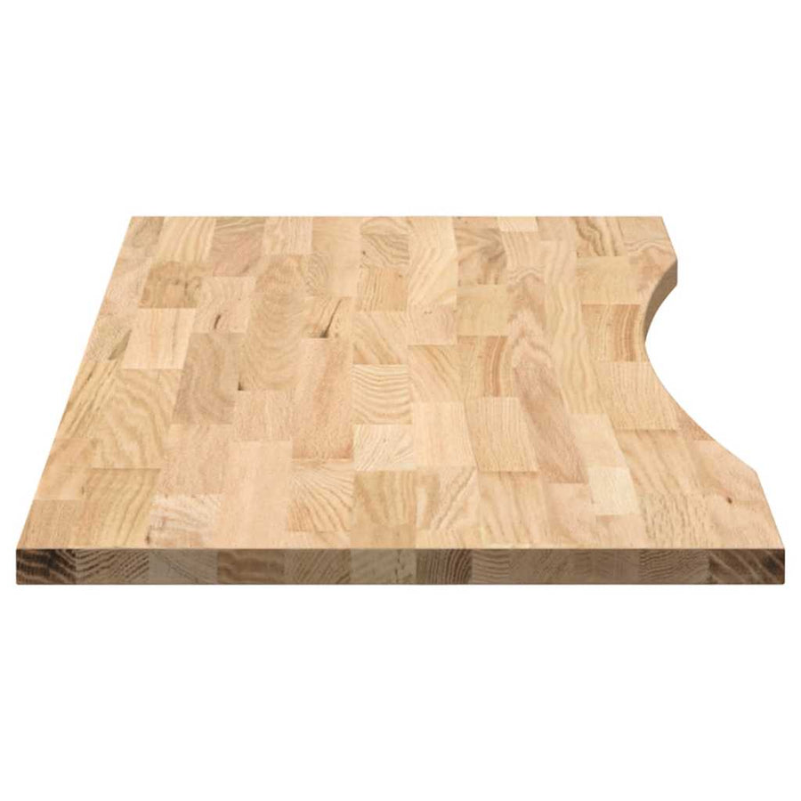 Bureaublad rechthoekig 120x60x2,5 cm onbehandeld eikenhout