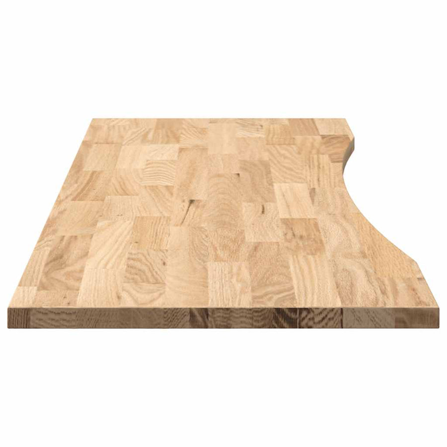 Bureaublad rechthoekig 140x60x2,5 cm onbehandeld eikenhout