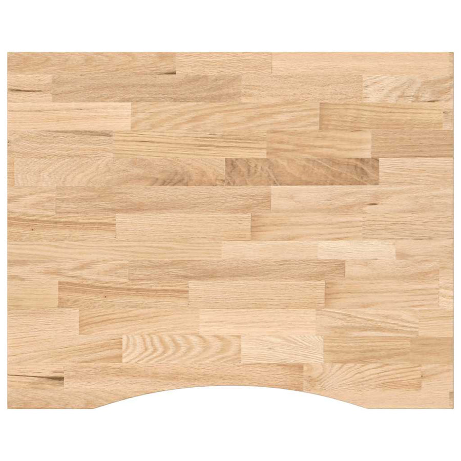 Bureaublad rechthoekig 100x80x2,5 cm onbehandeld eikenhout