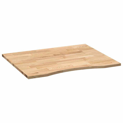 Bureaublad rechthoekig 100x80x2,5 cm onbehandeld eikenhout