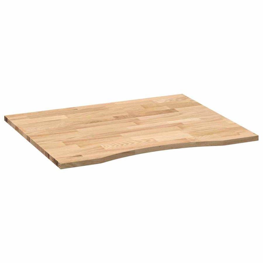 Bureaublad rechthoekig 100x80x2,5 cm onbehandeld eikenhout