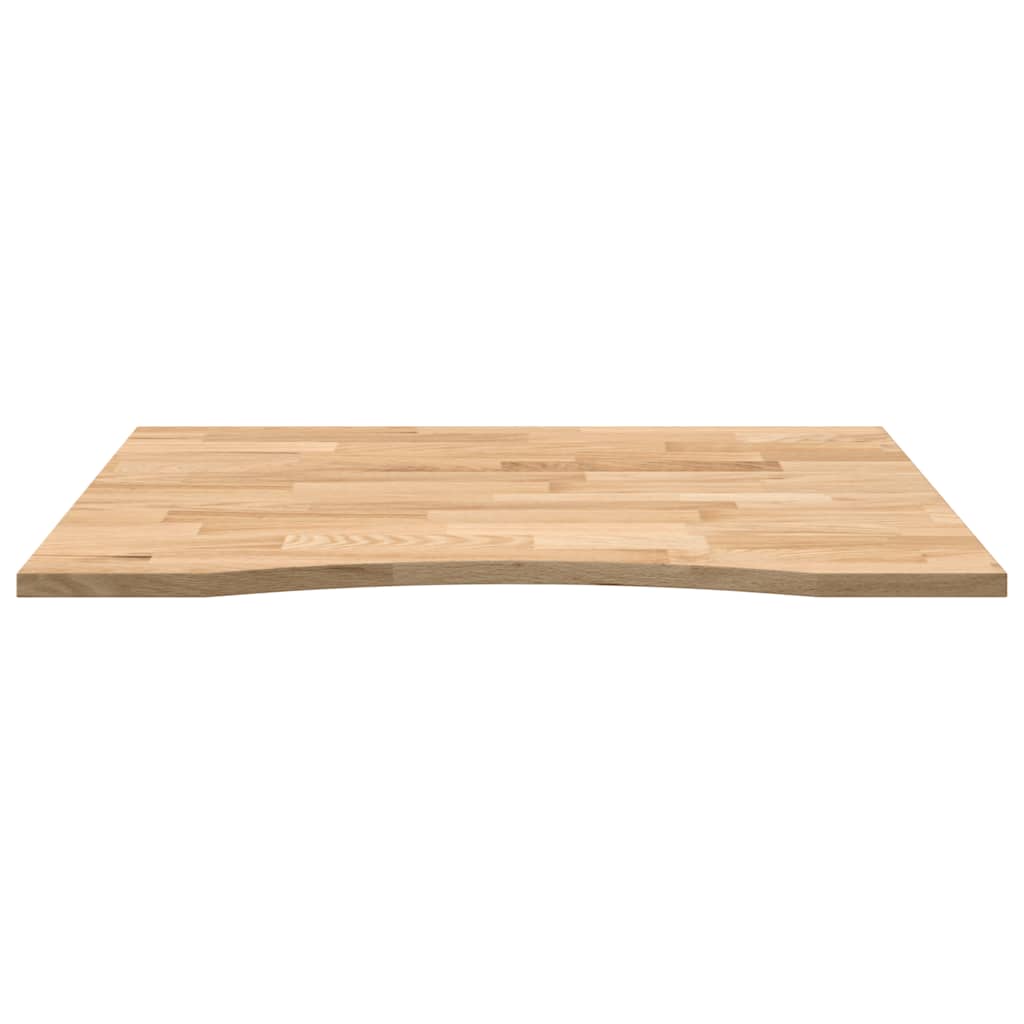 Bureaublad rechthoekig 100x80x2,5 cm onbehandeld eikenhout