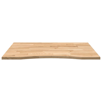 Bureaublad rechthoekig 100x80x2,5 cm onbehandeld eikenhout