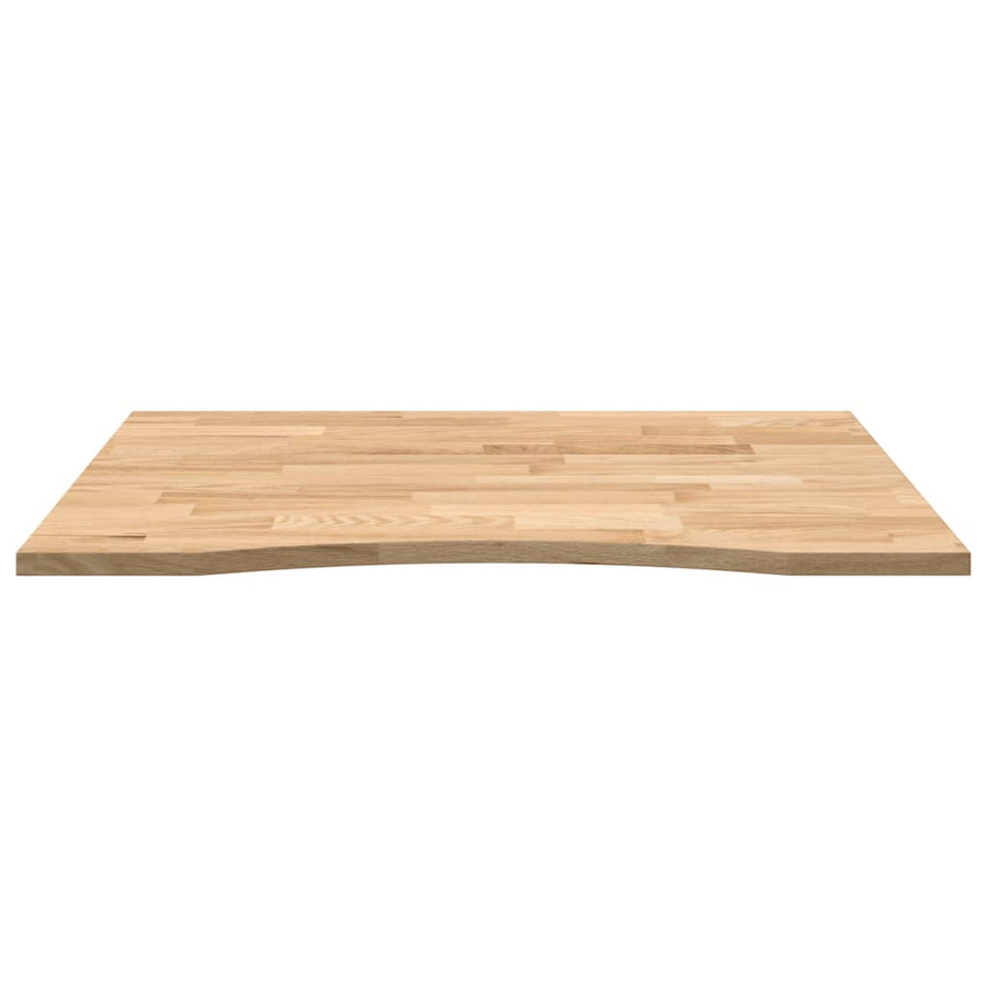 Bureaublad rechthoekig 100x80x2,5 cm onbehandeld eikenhout