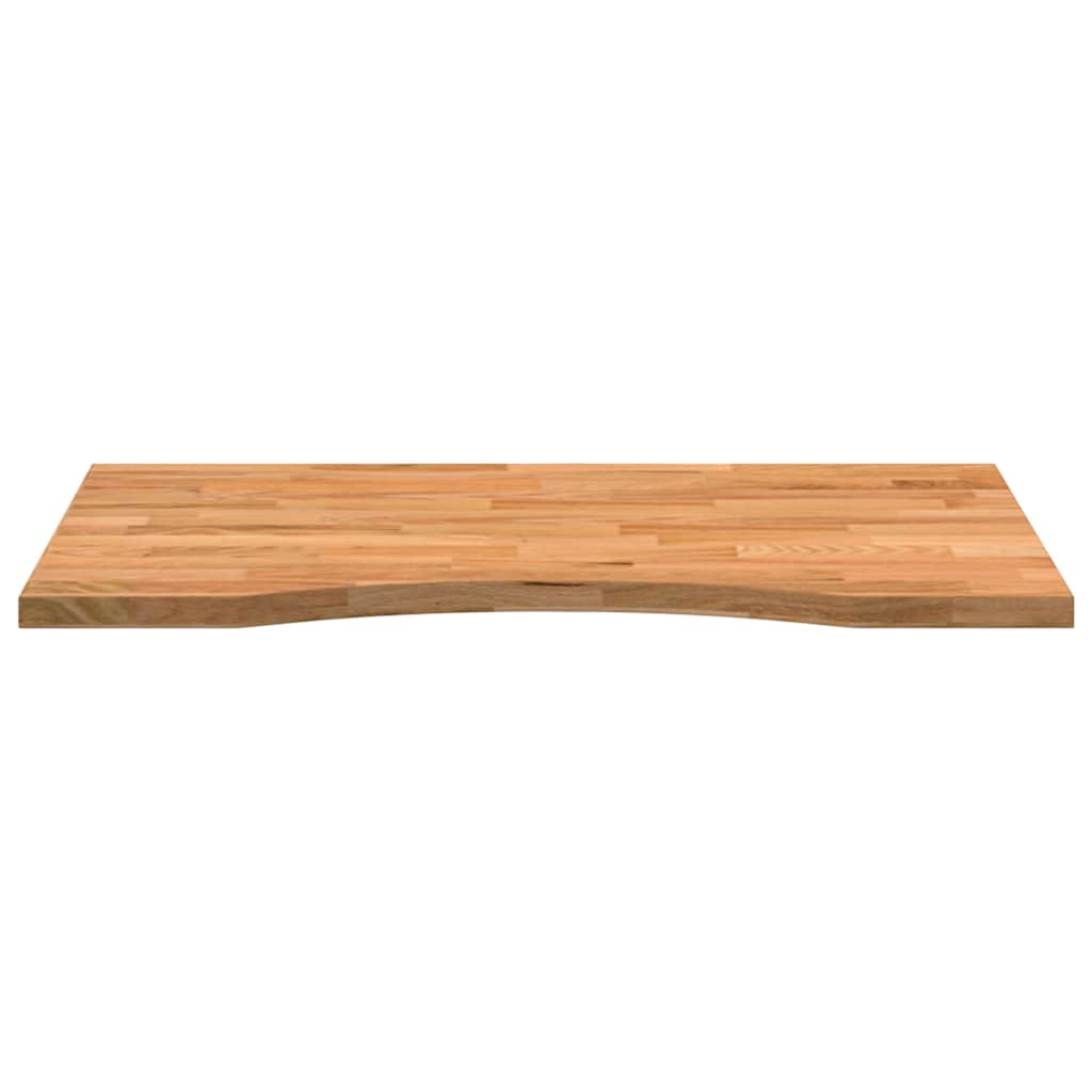Bureaublad rechthoekig 80x50x2,5cm massief eikenhout lichtbruin