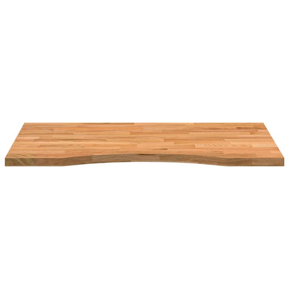 Bureaublad rechthoekig 80x50x2,5cm massief eikenhout lichtbruin