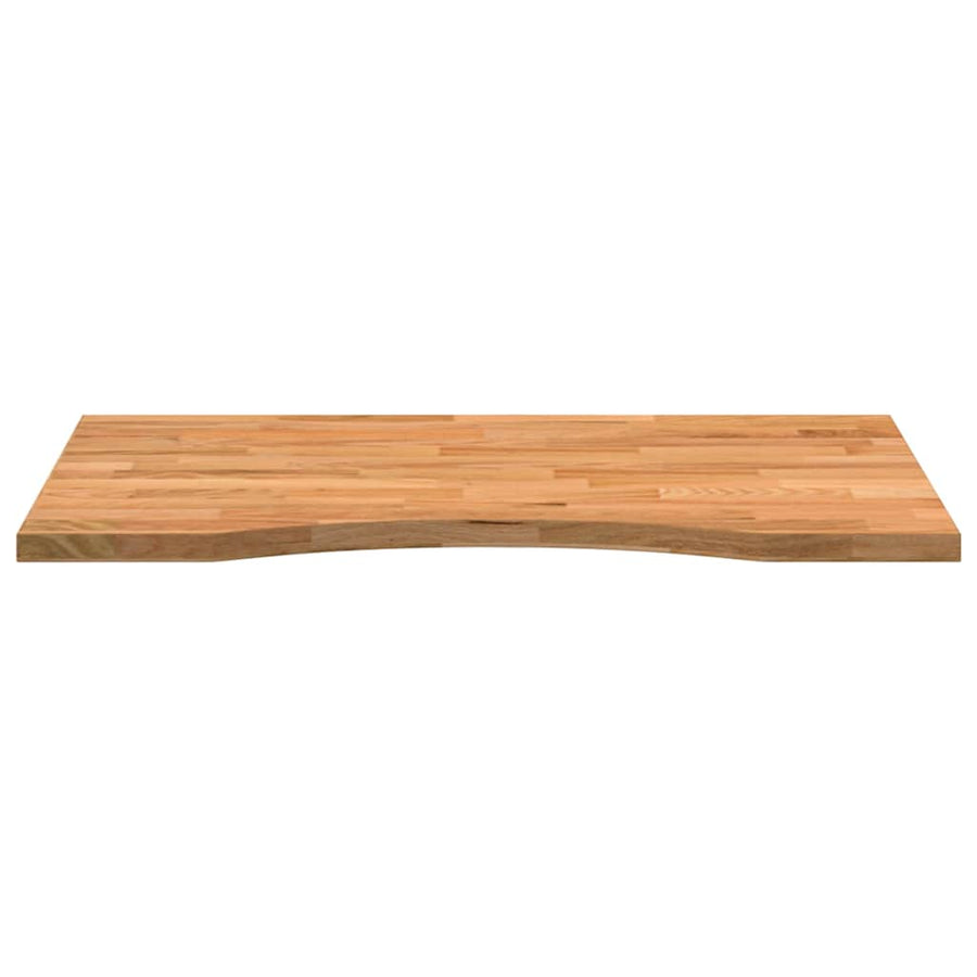 Bureaublad rechthoekig 80x50x2,5cm massief eikenhout lichtbruin