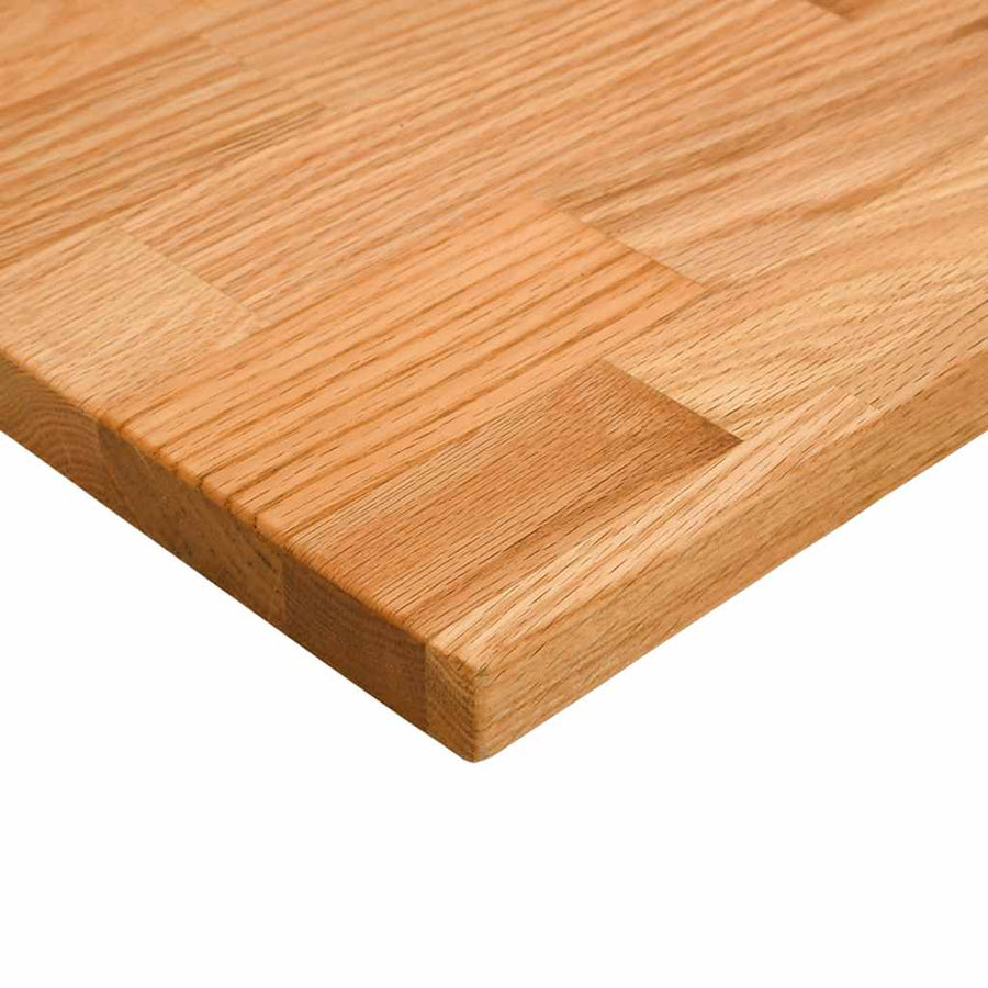 Bureaublad rechthoekig 80x50x2,5cm massief eikenhout lichtbruin