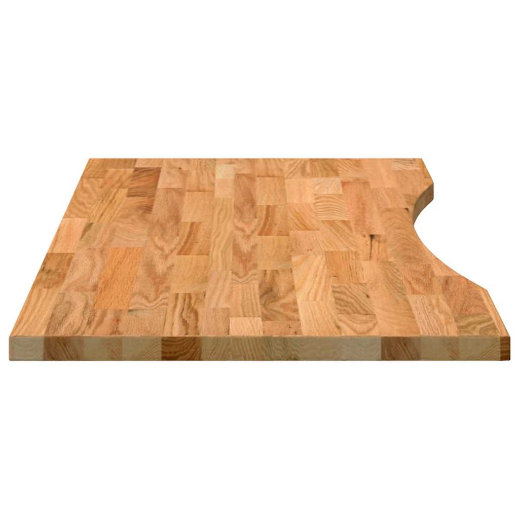 Bureaublad rechthoekig 100x50x2,5 cm eikenhout lichtbruin