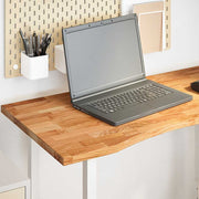 Bureaublad 100x50x2.5 cm massief eikenhout lichtbruin