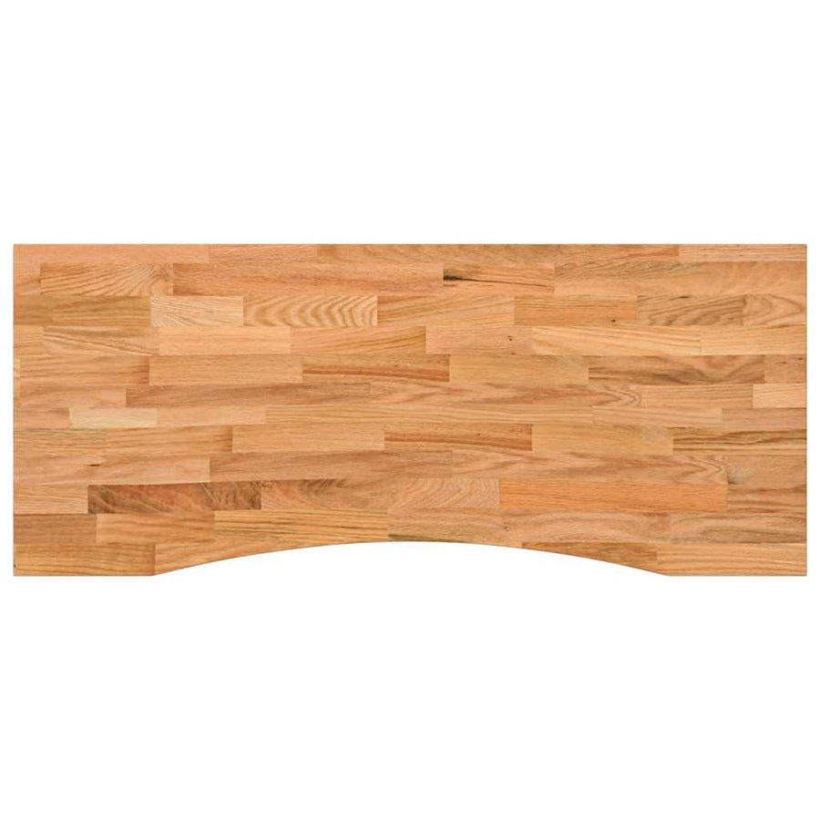 Bureaublad rechthoekig 120x50x2,5 cm eikenhout lichtbruin