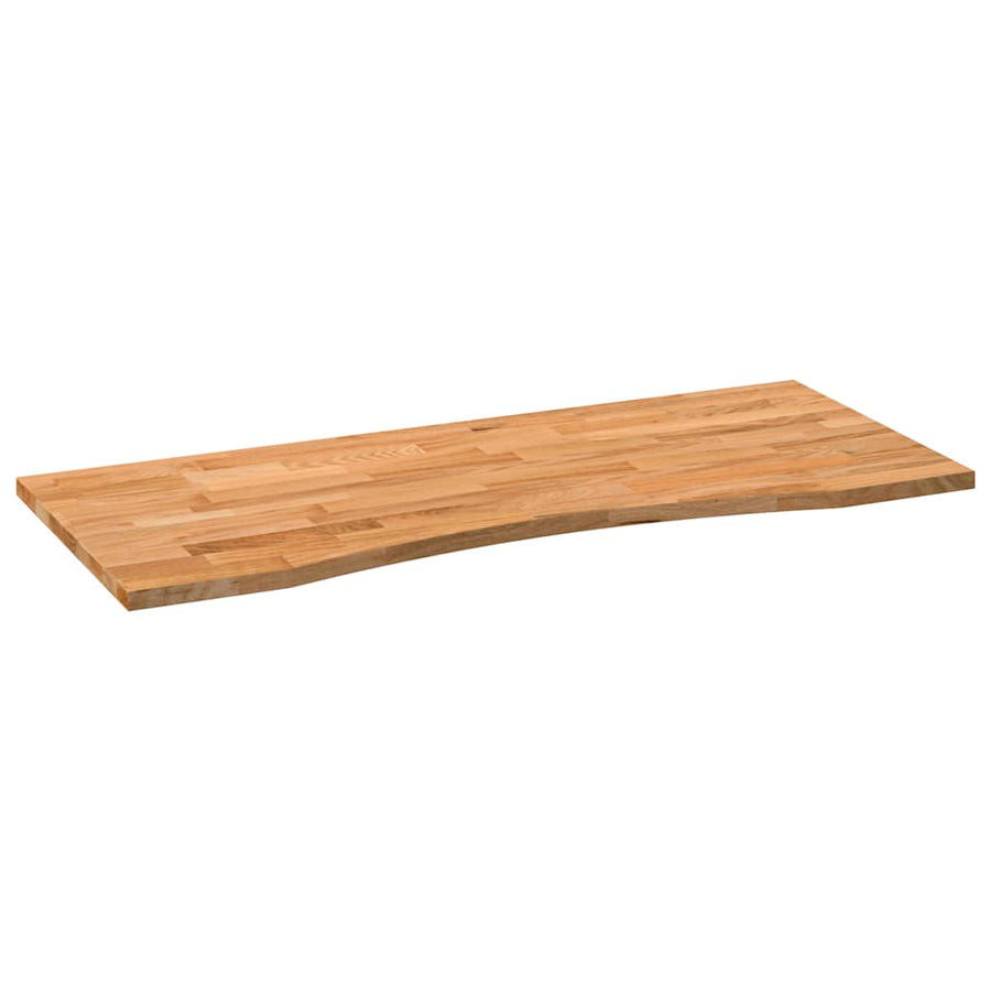 Bureaublad rechthoekig 120x50x2,5 cm eikenhout lichtbruin