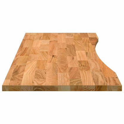 Bureaublad rechthoekig 140x50x2,5 cm eikenhout lichtbruin