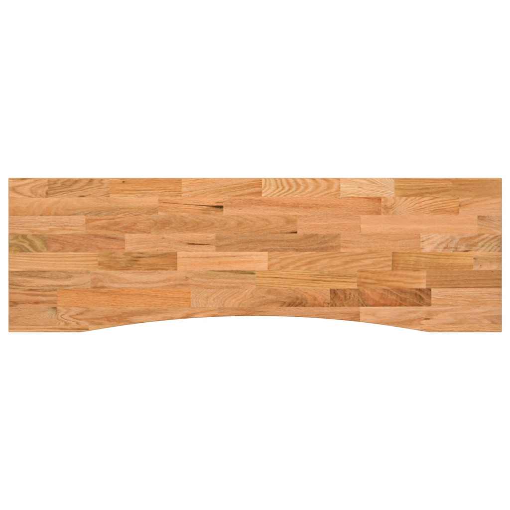 Bureaublad rechthoekig 160x50x2,5 cm eikenhout lichtbruin