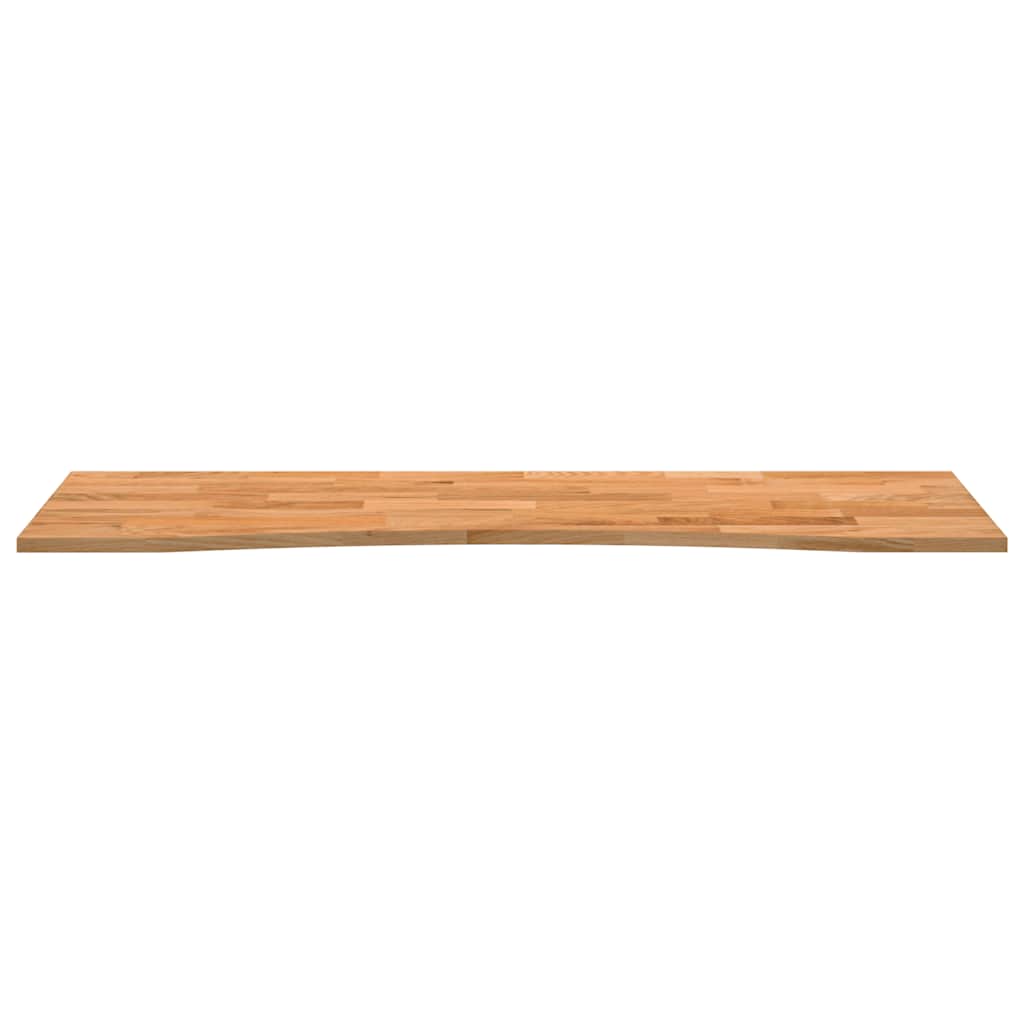 Bureaublad rechthoekig 160x50x2,5 cm eikenhout lichtbruin