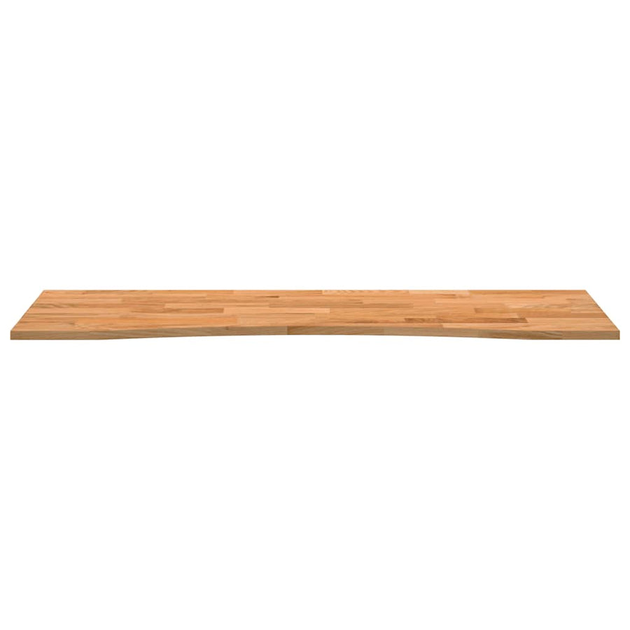 Bureaublad rechthoekig 160x50x2,5 cm eikenhout lichtbruin