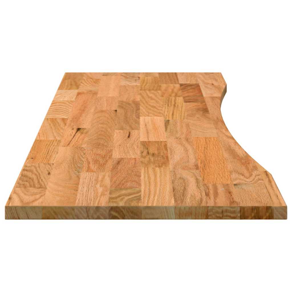 Bureaublad rechthoekig 160x50x2,5 cm eikenhout lichtbruin