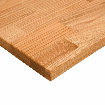 Bureaublad rechthoekig 160x50x2,5 cm eikenhout lichtbruin