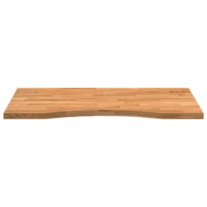 Bureaublad rechthoekig 80x60x2,5cm massief eikenhout lichtbruin
