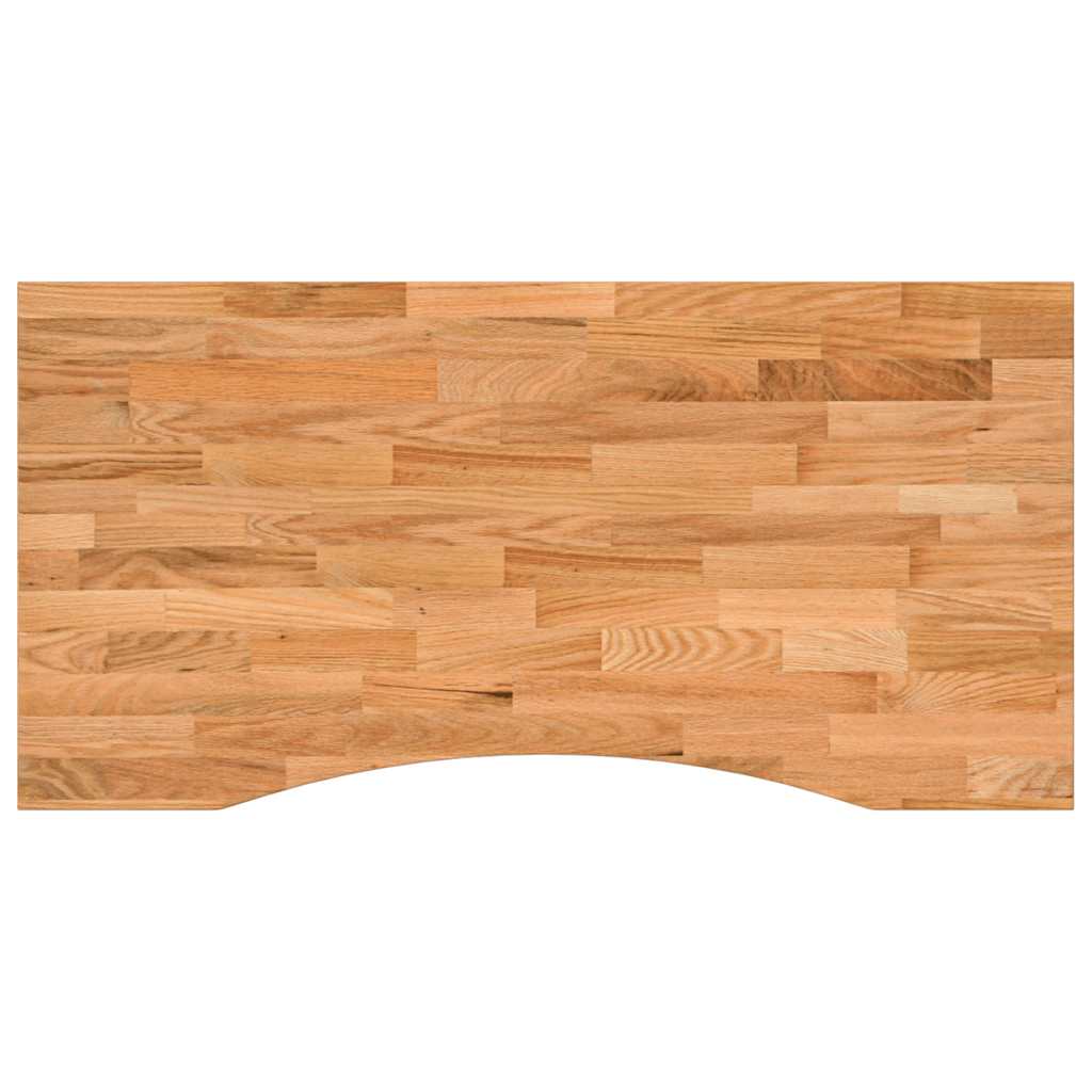 Bureaublad rechthoekig 100x60x2,5 cm eikenhout lichtbruin