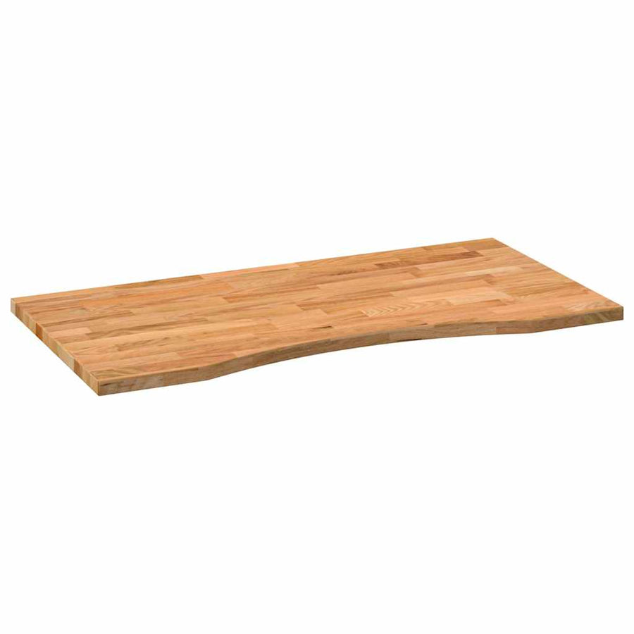 Bureaublad rechthoekig 100x60x2,5 cm eikenhout lichtbruin
