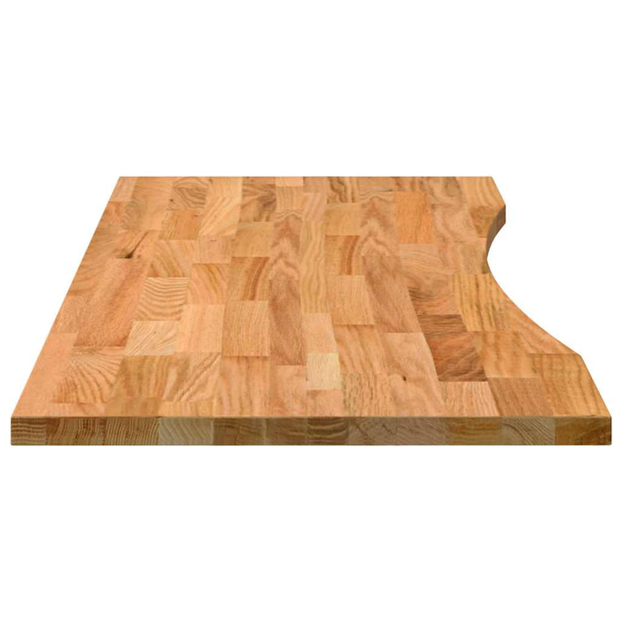 Bureaublad rechthoekig 120x60x2,5 cm eikenhout lichtbruin